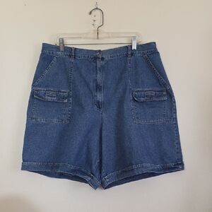 Original TY Wear Faded Denim Cuffed Shorts 20W